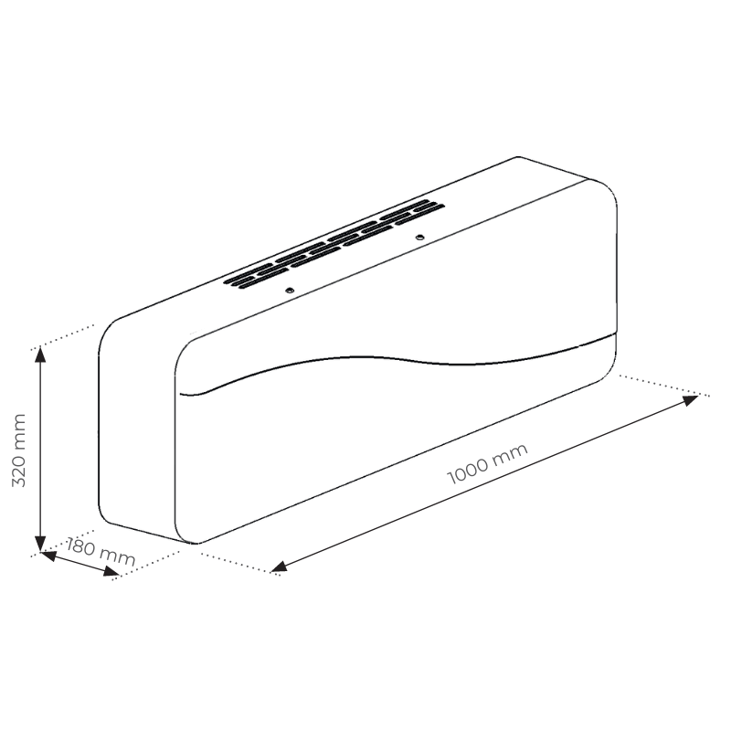 Unità di ventilazione con recupero di calore da parete HELTY HRV Flow ULTRA Standard